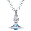 Mini 6M plus petit collier multi-diamants reine mère de l'ouest mini mini perles de couleur en trois dimensions terre planète collier couleur diamant