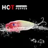 Hot selling Popper Lure 6.5cm 9,2G 6 # ganchos de água superior mágico popper isca dura, isca de pesca plástica, (po011) 72 pcs, freeshipping