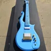 Maßgeschneiderte Prince Cloud E-Gitarre, blaue Lackierung, 21 Bünde, Gold-Hardware, kostenloser Versand