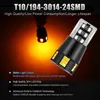 Luzes de emergência 10x T10 W5W Lâmpada LED CANBUS Erro 2825 194 3014 24SMD Acessórios para carro Lâmpada de leitura de folga Auto Amarelo Blu6353658