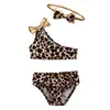 2020 Niños Niños Baby Girl Swim Leopardo Bikini Set Traje de baño Traje de baño 3pcs Precios regalos de verano