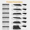 스테인레스 스틸 나이프 부엌 칼 세트 선물 에지 가드 시스 비서와 놀아 났으 클리버 슬라이서 유틸리티 나이프 고기 가금류 해산물 도구