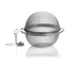 2021 New Ball Tea Infuser med kedja Rostfritt stål Bärbart nät Löst bladfilter Metal Kök Teaware Strainer
