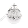 Pocket Watches Vintage Hollow Flower Quartz Watch Roman Number Necklace Pendant With Chain Birthday Gifts LL@17
