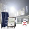태양 광 홍수 조명 100W 200W 300W 400W 원격 제어가있는 레이더 센서 타이밍 LED 밝은 흰색 IP65 정원 거리 야외 조명을위한 방수