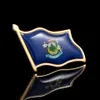 50pcslot Souvenir Maine State of USA Gold Plated Flag Lapel Pin Badge Multicolor Brosch Collection Gift4587414