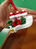 PVC Kwarantanny Ornament Choinki Wiszący Dekoracja Prezent Snowman Rodzina z Maski Sanitized