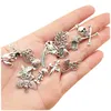 Tibetan Silver Bracelet Accessories Charms Pendants for Sale Mix 100pcs Lot Pack In Bulk DIY Earring Jewelry Findings Wholesale