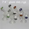 물 담뱃대 유리 비커 dab rig 봉 봉 헤드 봉지 미니 물 파이프 두꺼운 오일 rigs 왁스 흡연 그릇 버블 러 파이프 4mm 쿼츠 벤터