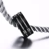 Klassieke Draad Kabel Biker Ringen Voor Mannen 316L Roestvrij Staal Geborsteld Ontwerp Jongen Zegelvinger Bands Hip Hop Bladed ring Jewelry1532432