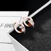 Yun Ruo 2020 Mode Zircoina Inlay Romeinse Stud Earring Vrouw Rose Gold Color Titanium Staal Sieraden Meisje Gift Party Never Fade