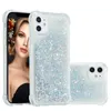 حالات TPU سائلة مقاومة للصدمات ل iPhone 15 Plus 14 Pro Max 13 12 13 Mini iPhone15 11 XR XS 8 7 6 5 Quicks Bling Glitter Sparkle Floating Back Cover Girls Phone Skins