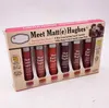 Makeup Matte Lip Gluss Meet Matte Hughes Mini Set Lipstick liquido di lunga durata con il marchio in stock 6pcsset15980285865032