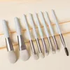 Wood Handle Makeup Brushes Set 8Pcs Brush Tools for Eyeshadow Blush Eyebrow Cosmetices Soft Hair Mini Portable Eye Make-up Accessories