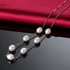 Łańcuchy Shdiyayun Pearl Naszyjnik Biżuteria 925 Sterling Silver Dla Kobiet Naturalne 8-9mm Wody Dropbysbreath Gift1