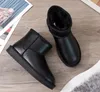 Venta caliente clásico corto Mini AUSG 5854 mujeres botas de nieve mantener caliente bota moda piel clara botines para mujer zapatos de invierno 15 colores elegir