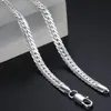 Kettingen 6 MM Snake Link Chain Ketting Gehamerd Platte Curb Cubaanse Rose Goud Zilver Kleur Voor Vrouwen Mannen Fanshion Sieraden Gift GN1111233Y