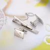 Manchetlink en tie clip sets luxe manchetlinks voor heren set curve strepen hoogwaardige pin links bar heren sieraden geschenken1