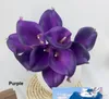 21 kleuren Real Touch 15quot Artificial Calla Lily Flower Bouquet Turquoise Mini Calla Lily Bridal Bouquet Wedding Decoration3484834