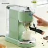 الخفيفة المحمولة الخضراء آلة صنع قهوة اسبريسو كهربائية صغيرة إيطاليا أدوات صانع مكتب كابتشينو اتيه صانع القهوة