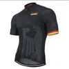 Tyskland Classic Bike Jersey Men Summer Short Sleeve Cycling Jersey Cycling Tops Black Bike Wear18441296