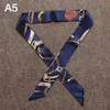 Accessoarer Sidenscarf för handväskor Mode tygväska Huvudduk Mönster Vild sidenscarf Knyt väska Partihandel 40 stilar