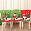 Weihnachts-Stuhlbezug, Cartoon-Ski-Sitz-Set, Abendessen, Stuhlrückenbezüge, Büro, Einfachheit, Stretch-Stuhlbezug, Heimdekoration, 3 Designs BT516