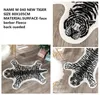 Tappeto stampato leopardo mucca tigre pelle bovina finta pelle pelle antiscivolo tappetino antiscivolo 94x100 cm tappeto con stampa animale per Ho