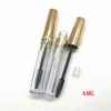 4ML 2.5ML Lipgloss Plastic Bottle Containers Empty Gold Tube Eyeliner Eyelash Container Mini Lip Gloss Split Packing Bottles