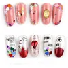 Colorful Glitter Nail Art Decorations 12 Colors / Set Peach Heart shaped Sequins Nail Art Rhinestone Stickers Manicure DIY Tools