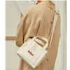 Woman's Mini Shopping White Casual Totes Canvas Totes Beach Bag 200919