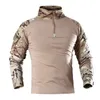 Camisa de camuflagem Breathab masculina de algodão manga longa Forças especiais Camisa tática do exército Soldado Esquadrão Exército Outwear Camisas