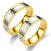 ECG Heartbeat Love Rings Band Rvs Contrast Kleur Goud Paar Ring voor Vrouwen Mannen Mode Sieraden Gift Will and Sandy