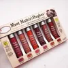 Makeup Matte Lip Gluss Meet Matte Hughes Mini Set Lipstick liquido di lunga durata con il marchio in stock 6pcsset15980285865032