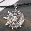 Wiccan Sun Moon Star Male Necklace Women Mandala Lotus Flower Wicca Witchcraft Witch Jewelry Neckless Spiritual Jewelery1307050