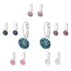 Boucles d'oreilles bijoux de luxe druzy boucles d'oreilles 12mm Bling ronde résine pierre balancent or argent boucles d'oreilles pour femmes dames bijoux de mode en vrac