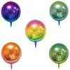 22 pouces 4D rampe dégradée couleur feuille ballons 9 couleurs forme ronde Globlos Ombre fête décoration ballon vitrine fête d'anniversaire Festival Ballon