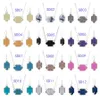 Goud Verzilverd Drusy Druzy Ketting Stijl Drop Oorbellen Sieraden Set Hars Glitter Choker voor Vrouwen