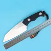 Top Quality Survival Straight Knife D2 Satin Blade Full Tang Black G10 Handle Outdoor Camping Tactical Gear With Survival whistle