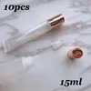 20pcs/partia 15 ml makijaż Makijaż Rose Gold Top Pusta szminka Lipstick Clear Tube Lip Miękki pojemnik do DIY Kosmetics