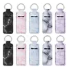 20 Style Print Marmor Färg Neopren Chapstick Hållare Handy Lip Balm Nyckelringar Neopren Läppstifthållare Keychain påse