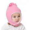 Baby barn vinter hatt baby stickad hatt 2020 ny plysch hatt handske set baby vinter skyddar öron stickade kepsar