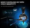 ONIKUMA Verbessertes Gaming-Headset Super Bass Noise Cancelling Stereo-LED-Kopfhörer mit Mikrofon für PS4 Xbox PC Laptop