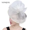 Novo estilo vermelho casamento headpiece sinamay kentucky derby royal ascot fascinator chapéus moda acessórios para o cabelo festa headbands SYF1113588092