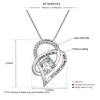 Pendentif Colliers Coeur Cristal Chaîne Collier Mère Fille Esthétique Pour Femmes Famille Bijoux Cadeau De Noël 3029