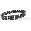 Kvinnor Punk Chain Fashion Belt Justerbar Black Double Single Eyelet Grommet Leather Buckle Belt322D