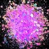 Nail Glitter 50G/Bag Holographic Mixed Hexagon Shape Chunky Sequins Sparkly Flakes Slices Manicure Body/Eye/Face TCF2335