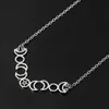 Stainless Steel Pentagram Chain Necklace Pentagram Sun Moon Pendant Necklaces Witchcraft Statement Jewelry gargantilla for Women245O