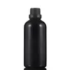 Flacons compte-gouttes en verre noir brillant pour huile essentielle et liquide 5-100ml, avec couvercles inviolables, offre spéciale