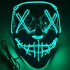 Masque d'Halloween LED Light Up Masques de fête L'année électorale de purge Grands masques drôles Festival Cosplay Costume Fournitures Glow In Dark G9975541